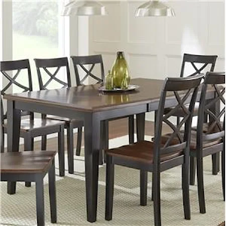 Two Tone Brown/Black Dining Table